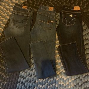 American Eagle and Hollister  skinny jeans